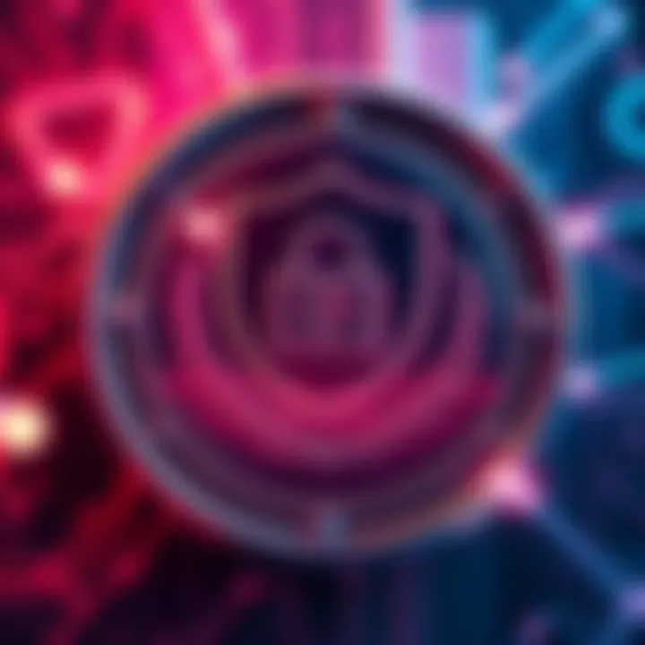 A visual representation of a unique token symbolizing privacy and identity verification with a shield and digital elements in the background.