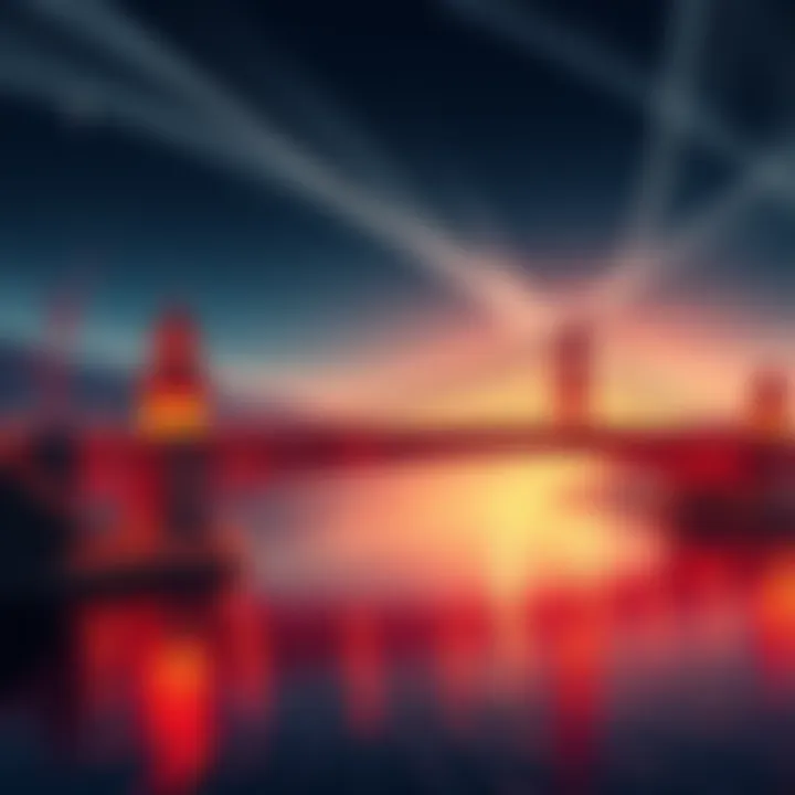 Visual representation of bridging traditional finance with decentralized finance through tokenization