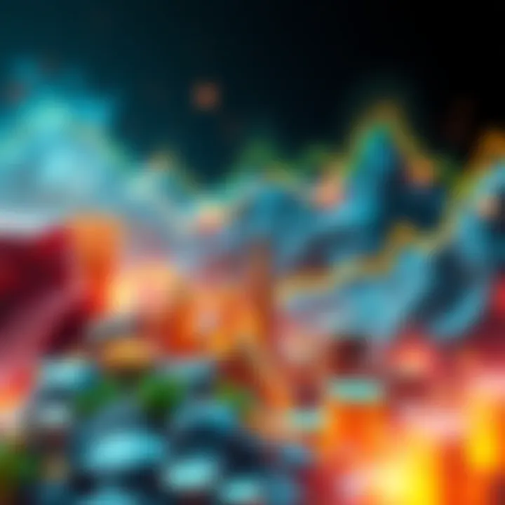 Conceptual illustration of tokenized commodities market growth with digital assets and traditional commodities blending together