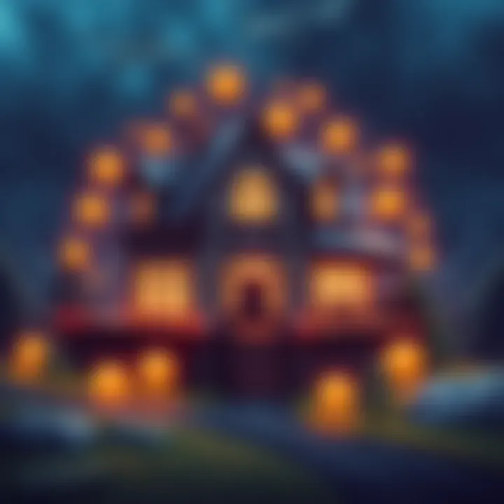 An illustration of a house with Ethereum symbols around it, representing the tokenization of real estate.