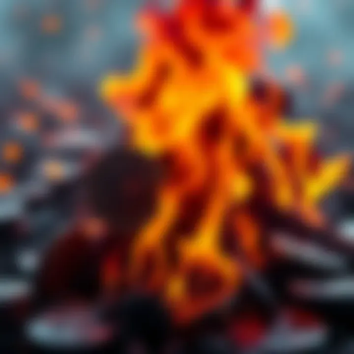 A visual representation of POL tokens being burned, showing flames and tokens disappearing, symbolizing the removal of 25.7 million tokens from circulation.