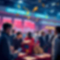 Participants engaged in a fast-paced auction exchanging tokens while discussing strategies on whether to sell or hold.