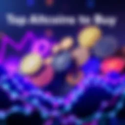 A graphic showing various altcoins popular among investors during a market dip.