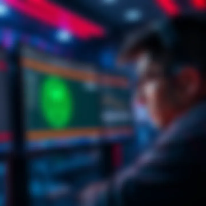 A worried user looking at a computer screen with the TradeOgre logo and a message indicating account access issues