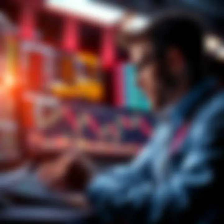 Navigating Trading Timeframes A trader analyzing charts with countdown features