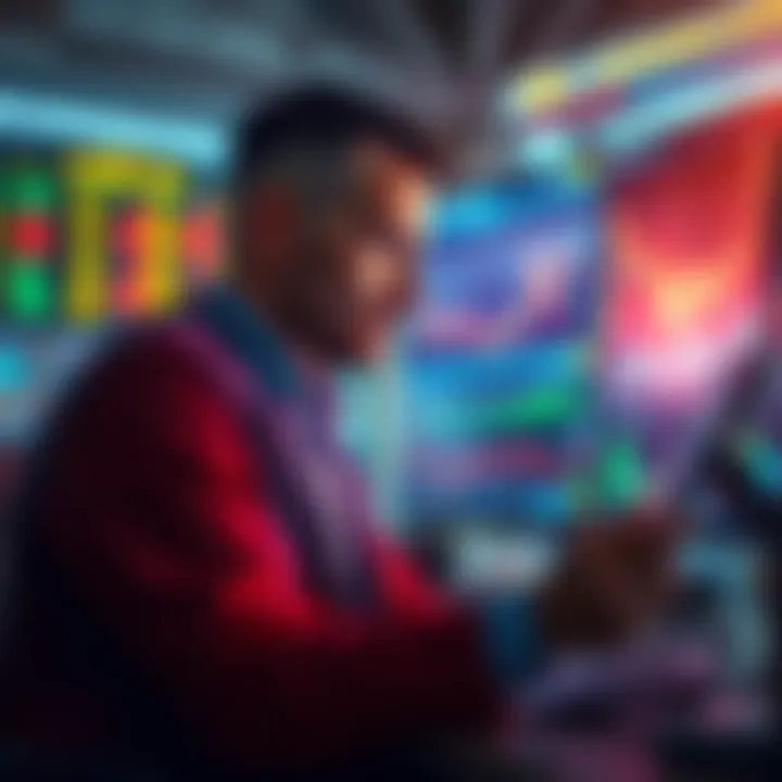 Trader analyzing delta-negative strategy A trader reviews charts and data related to a delta-neutral strategy with a CLMM position, focusing on achieving stability and maximizing returns.