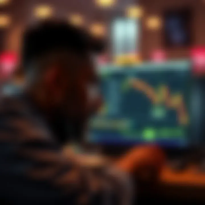A distraught trader looking at their Phantom wallet on a computer screen, showing a zero balance. The background is blurred with a dramatic focus on the wallet interface.