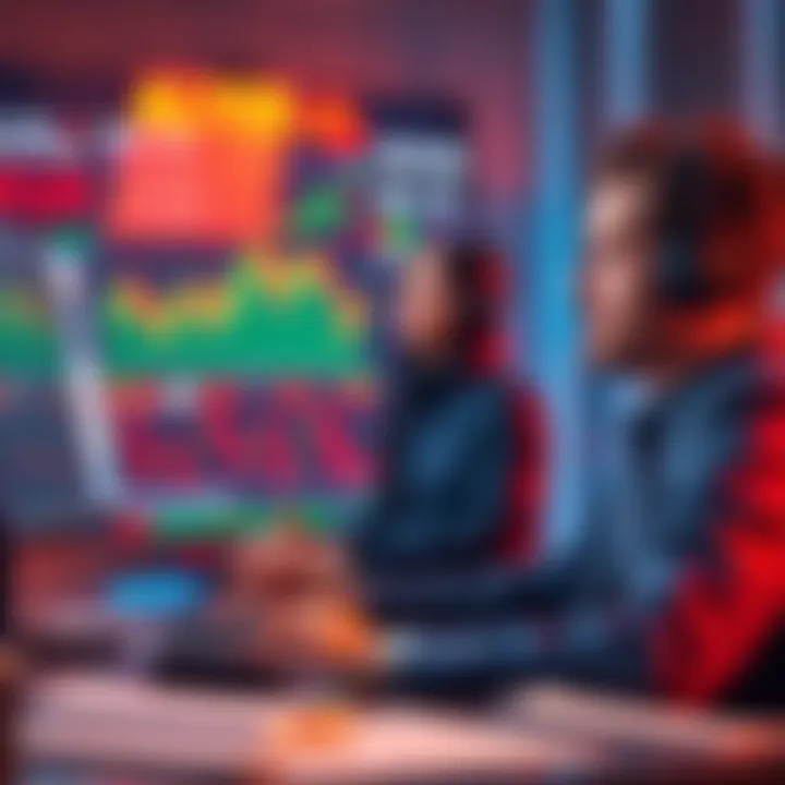 A crypto trader looking at charts and graphs, reflecting on selling altcoin holdings, with a computer screen displaying financial data in the background.