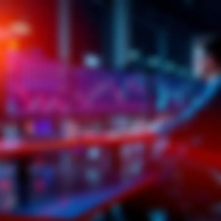 A trader analyzing charts and graphs on a computer screen representing liquidity and market stability at UEX US