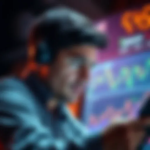 Trader swaps Bitcoin for SpaceX A trader reviewing graphs of Bitcoin and SpaceX investments, looking concerned about market trends.