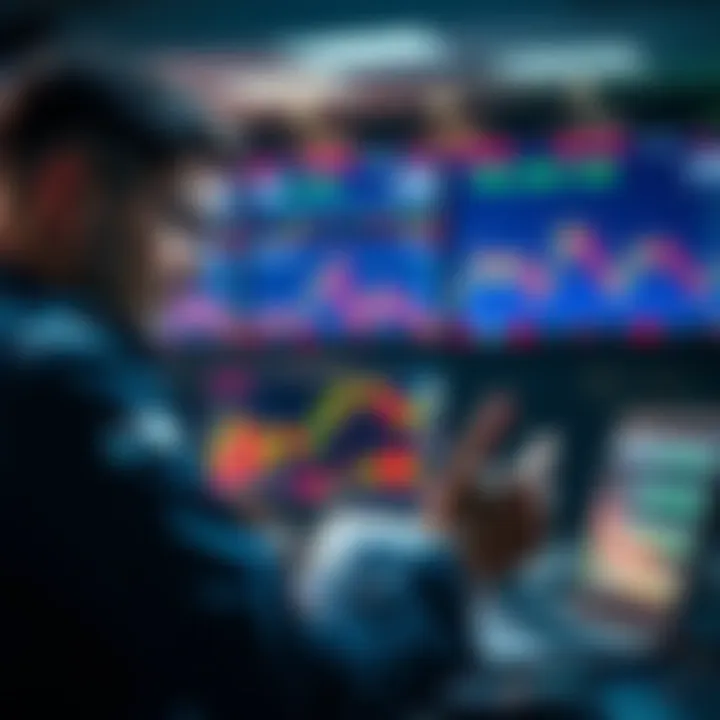 A trader sharing their dollar-cost averaging strategy, highlighting daily investment practices with financial charts in the background