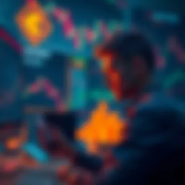 A trader looking at charts and graphs, evaluating their recent coin sale at 1.90 and considering market trends.