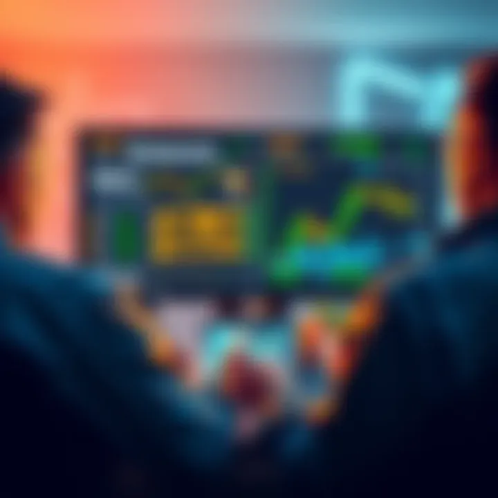 Traders comparing Binance and MEXC on a computer screen, showing market charts and trading features