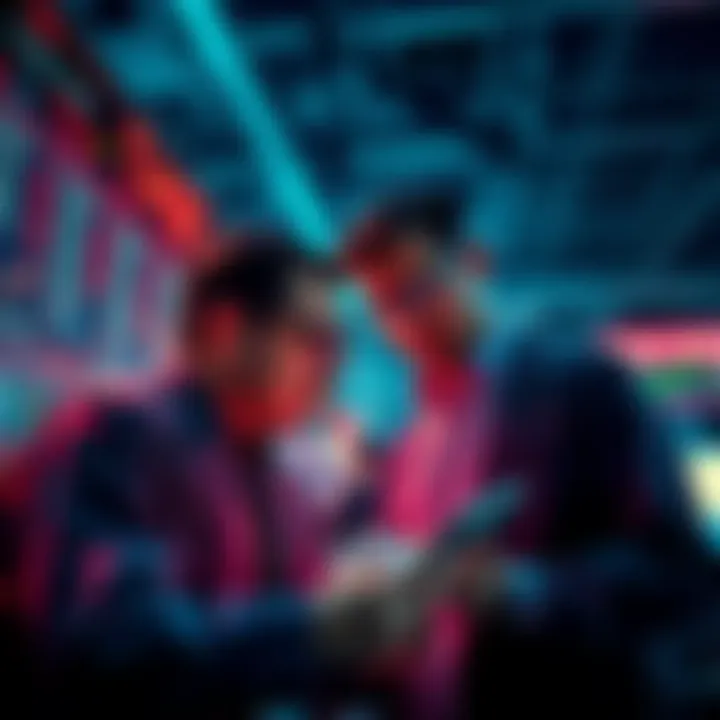 Traders Analyzing Market Trends Ahead of Liberation Day Traders assessing stock market fluctuations amidst liberation day anticipation