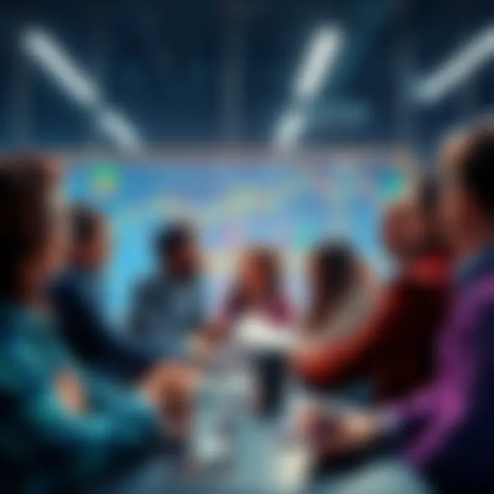 A group of people sharing trading strategies and insights in a lively forum discussion