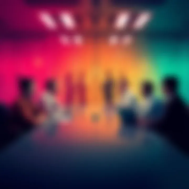 A group of business professionals discussing crypto derivatives and prediction markets at a conference table