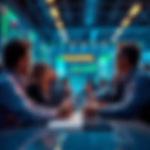 Group of people sharing trading strategies and insights in a discussion forum