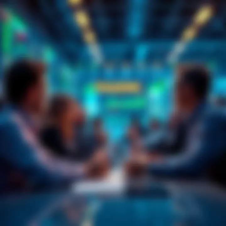Group of people sharing trading strategies and insights in a discussion forum