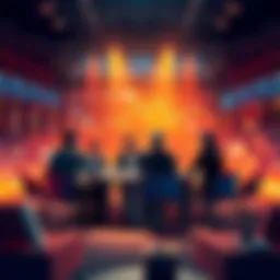 People engaging in a conversation about current events and trading strategies at a round table