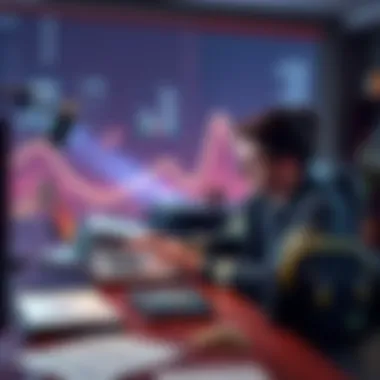 Transferring cryptocurrency to bank A person sitting at a desk with a laptop, looking at cryptocurrency transfer details, with cash and a bank document nearby.