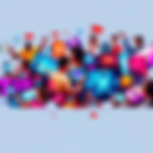 A collage showing various trends like social media, technology, and community gatherings symbolizing current societal shifts.