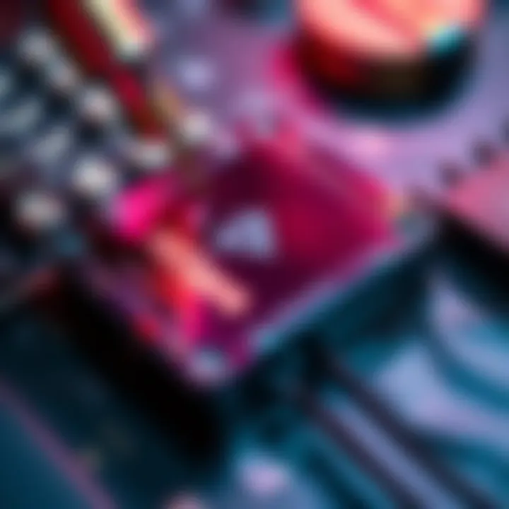 Trezor Device Under Inspection Close-up of a Trezor hardware wallet showing adhesive residue