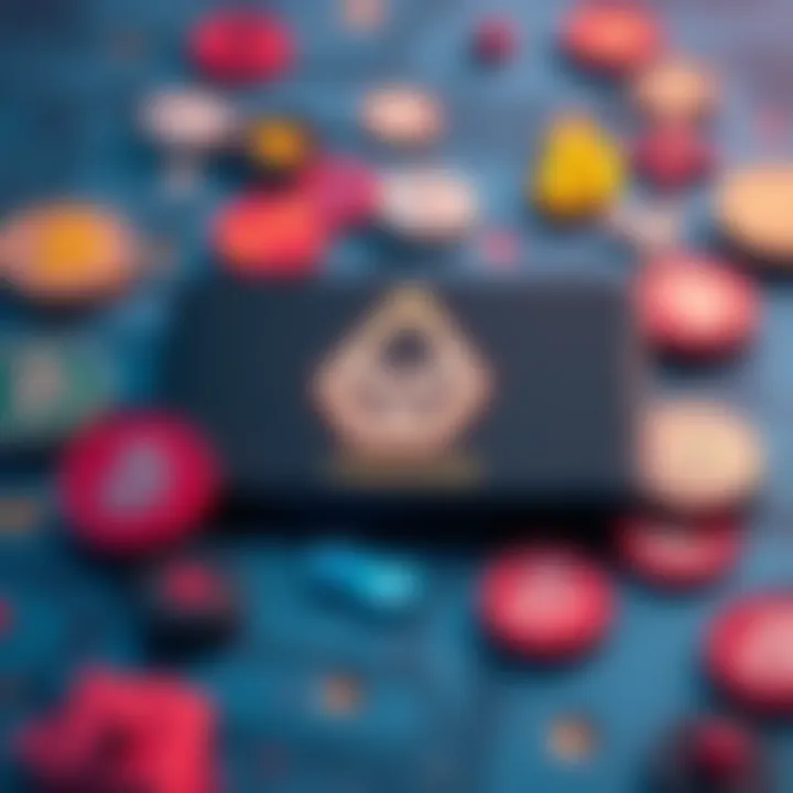 A Trezor hardware wallet displayed alongside various cryptocurrency symbols, illustrating its role in securing digital assets.