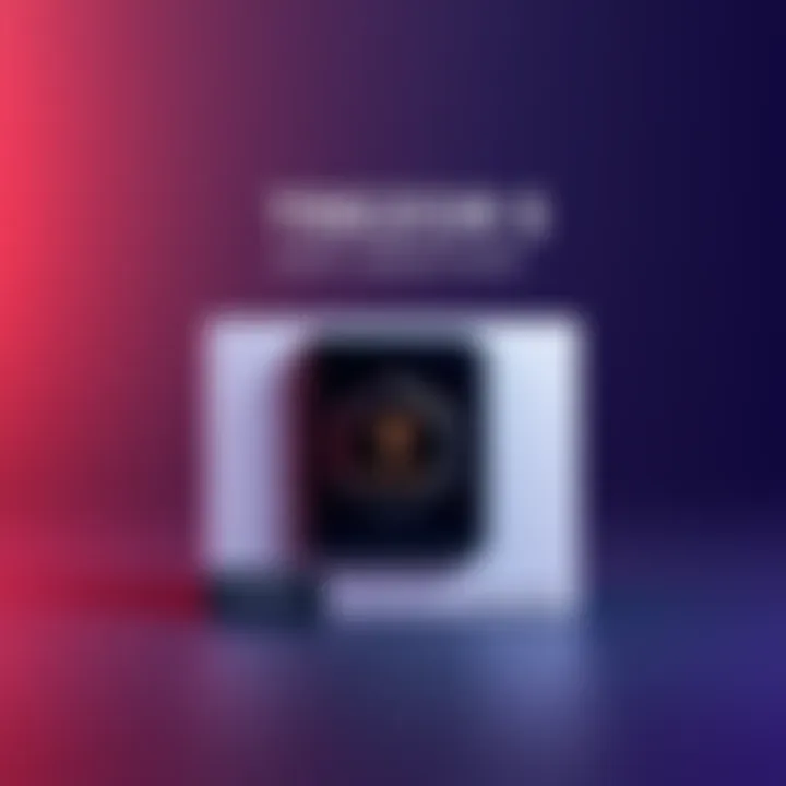 A sleek Trezor Safe 5 wallet displayed against a gradient background, showcasing the high-tech design without any watermark