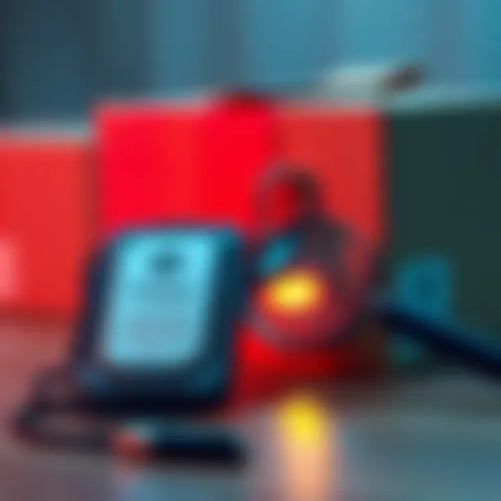 Securing Your Trezor Wallet: Delivery Safety Concerns A Trezor wallet displayed next to a delivery box with security locks and a magnifying glass, symbolizing the need for vigilance in crypto safety during delivery.