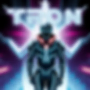Tron Ares on Disney Plus Tron Ares poster featuring the main character in a high-tech suit with glowing elements, set against a futuristic backdrop.