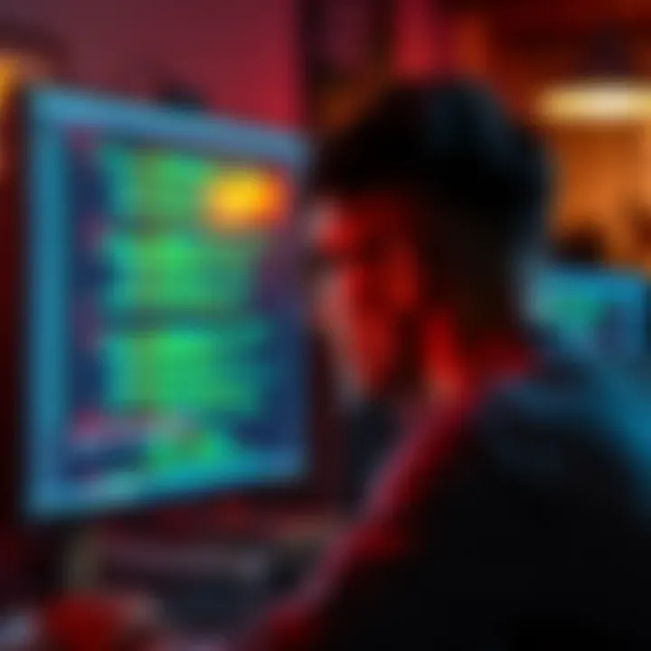 A person looking at a computer screen with error messages related to eth-d execution client issues