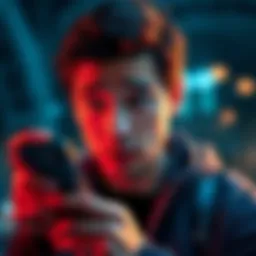 A person looking frustrated while trying to log into an app on their phone, showing a login screen with an error message.