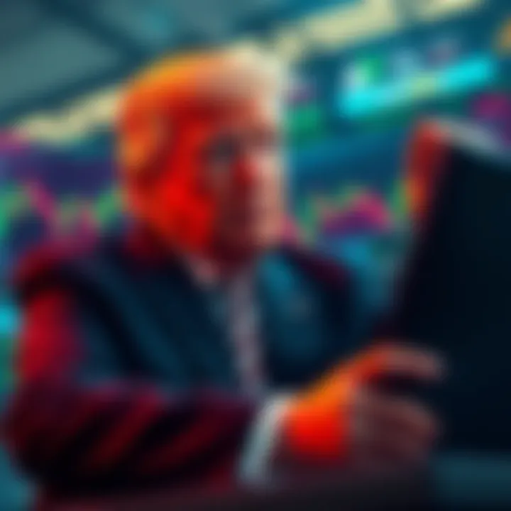 President Trump analyzing bond market charts