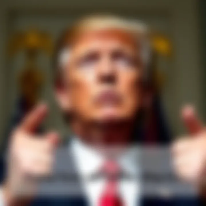 Former President Donald Trump looks concerned as he addresses corruption allegations over UAE investment in his family business