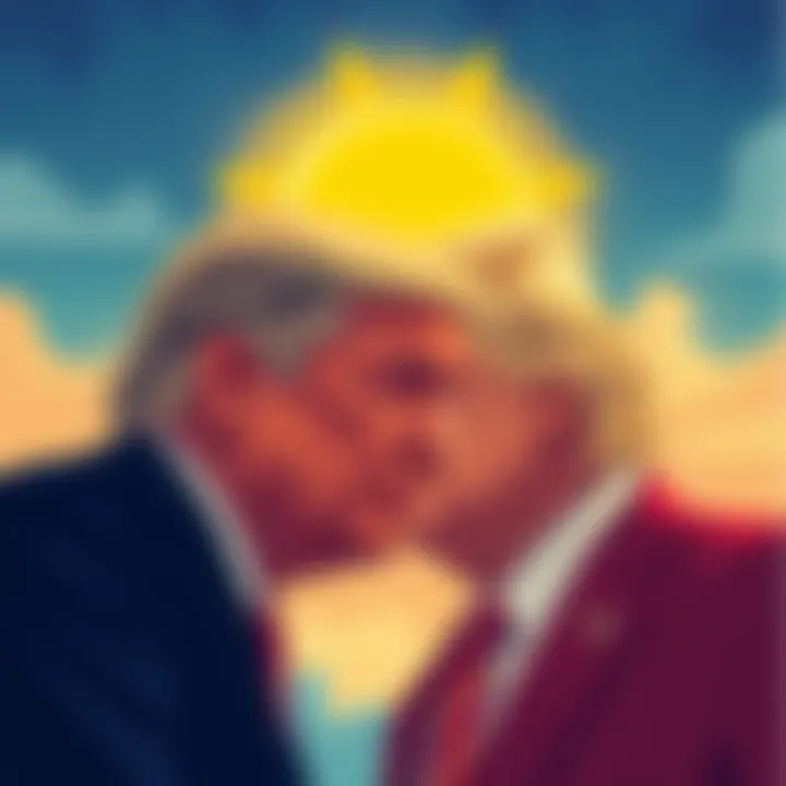 Illustrative depiction of the political connection between Trump and El Salvador, highlighting themes of diplomacy and innovation