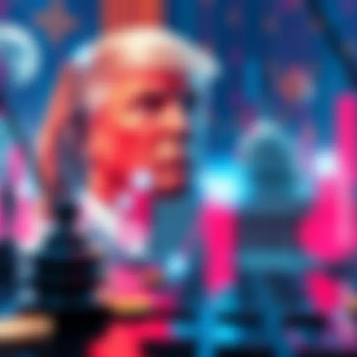 A futuristic depiction of digital currency and government transactions