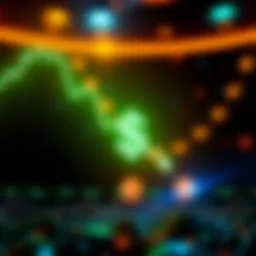 A graphic showing a downward trend in cryptocurrency value with a dollar sign and a memecoin logo