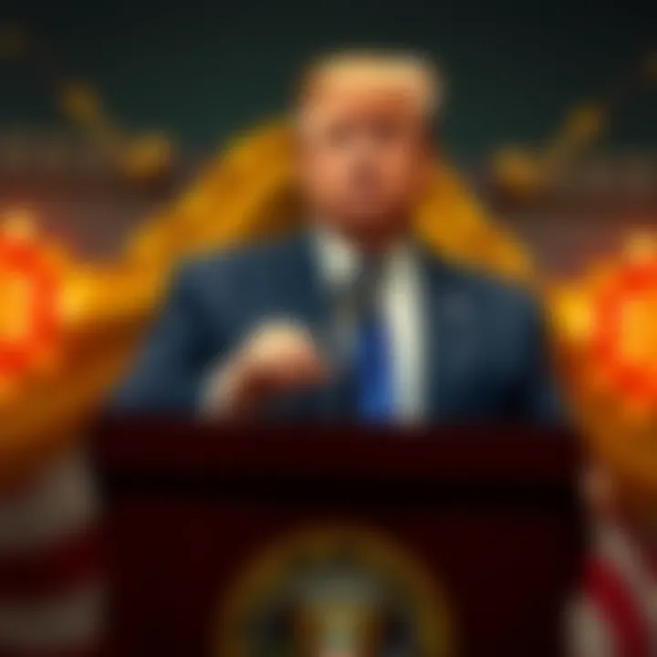 Trump Proposes Quantum Computer Development President Trump speaking at a podium about advancing quantum computing in the United States
