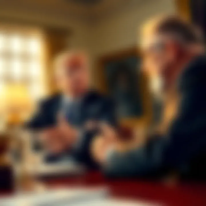 Former President Donald Trump discussing stablecoin plans with Charles Hoskinson amidst cryptocurrency discussions in Washington, D.C.