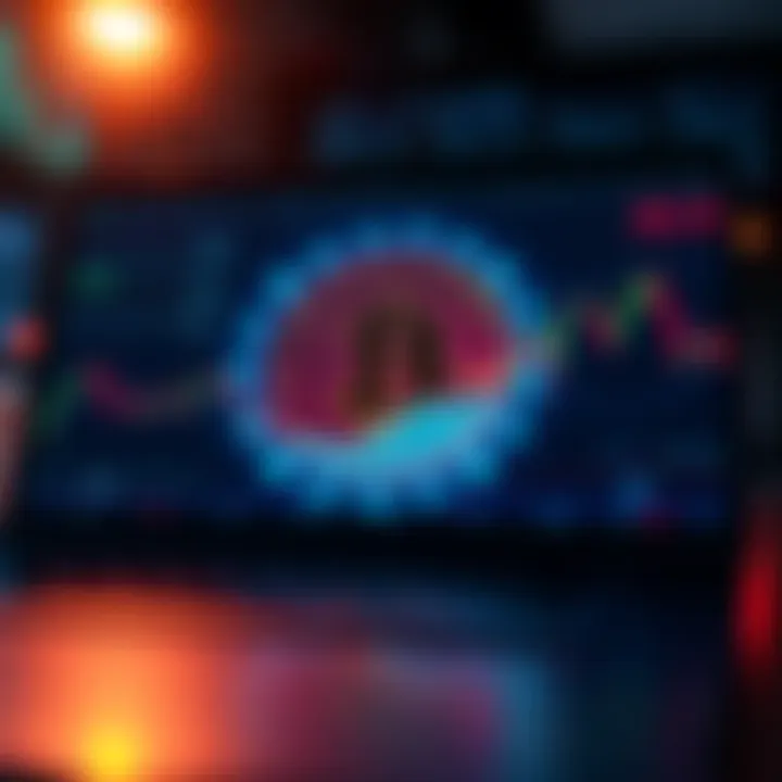 Trump Coin on a Digital Screen A digital representation of Trump Coin surrounded by market charts, reflecting its recent struggles.