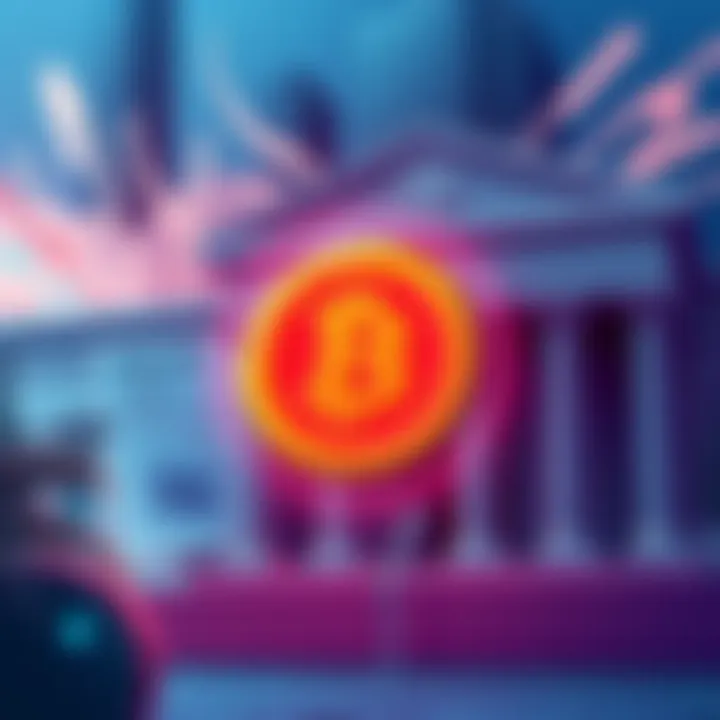 Trump-linked crypto firm approval An illustration showing the logo of a crypto firm associated with Donald Trump, with a backdrop of a bank building and regulatory documents