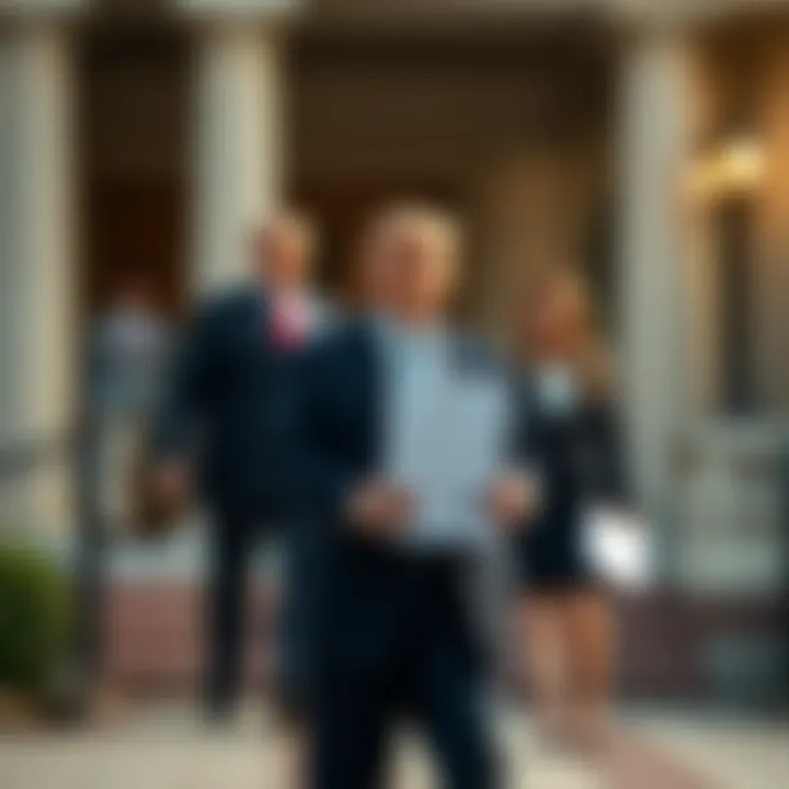 Trump Family Legal Action The Trump family stands outside a courthouse, holding legal documents against Justin Sun, who is a cryptocurrency entrepreneur.