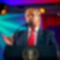 President Trump speaks at a podium during a press conference, discussing his statements about 9/11.
