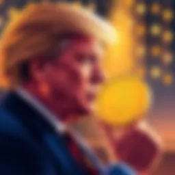Illustration depicting Trump's USD1 stablecoin linked to gold investments on the Plasma network