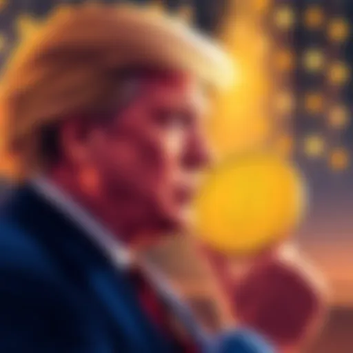 Illustration depicting Trump's USD1 stablecoin linked to gold investments on the Plasma network