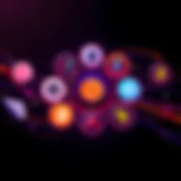 Graphic showing various non-KYC exchange logos with a Bitcoin symbol in the center