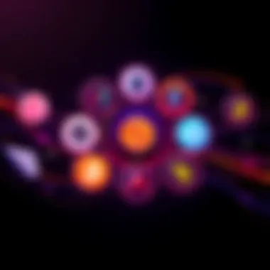 Graphic showing various non-KYC exchange logos with a Bitcoin symbol in the center