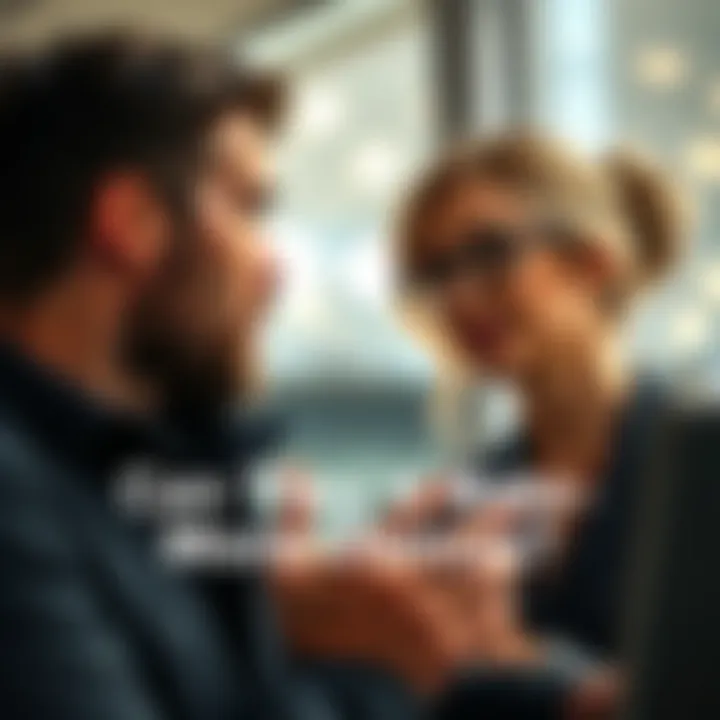 A man and a woman engaged in a conversation, showing various expressions to indicate clarity and misunderstanding.