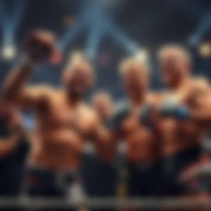 UFC fighters celebrating bonuses from a Trump family-linked crypto firm
