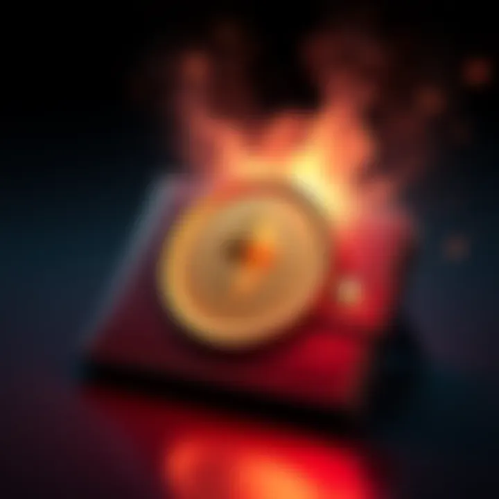 A digital representation of an Ethereum wallet with a random coin symbol appearing unexpectedly, highlighting concerns about unknown deposits.